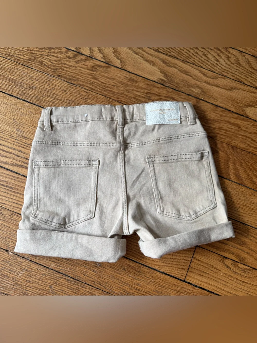 Zara Kids Khaki Roll-Cuff Shorts - Size 2 / 3